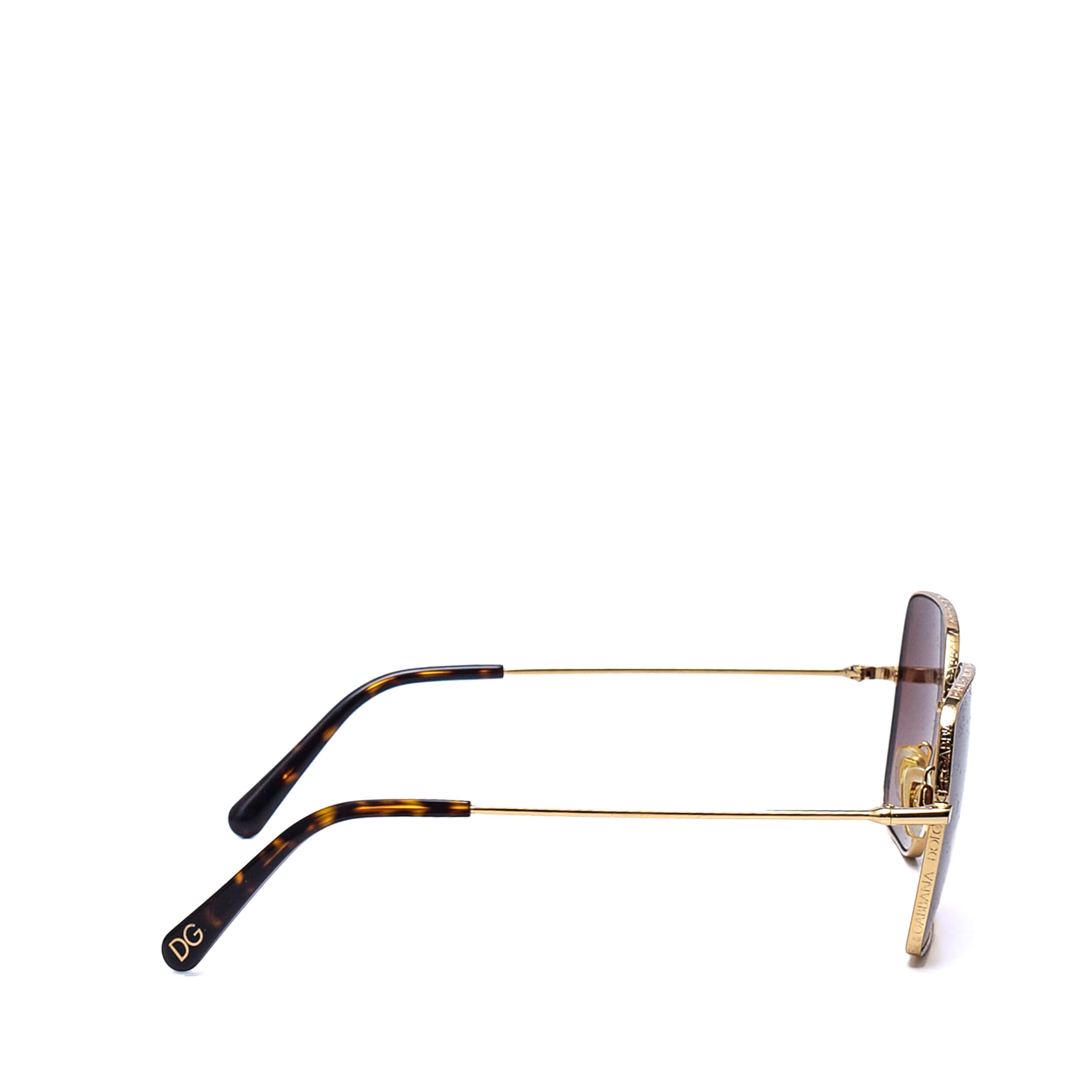 Dolce&Gabbana - Brown&Gold Tone Square Sunglasses DG 2242 02/13 57016 